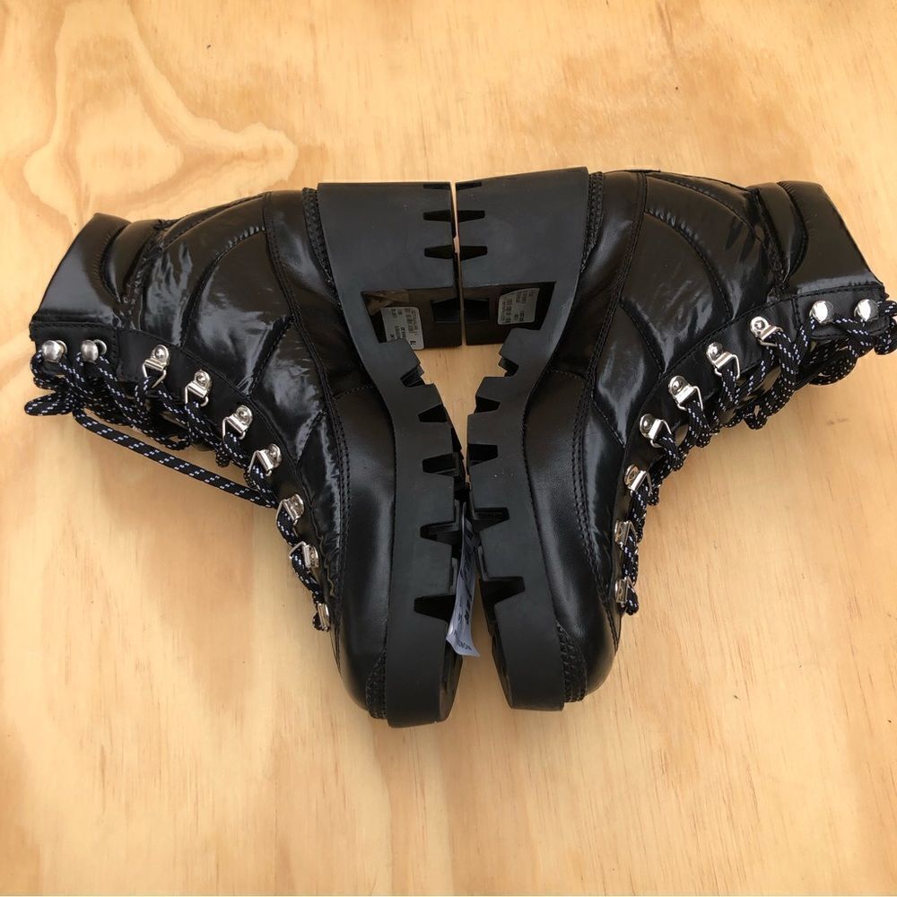 Schutz Keilane Black Puffy Combat Boots Size 7 New in Box - Picture 3 of 11
